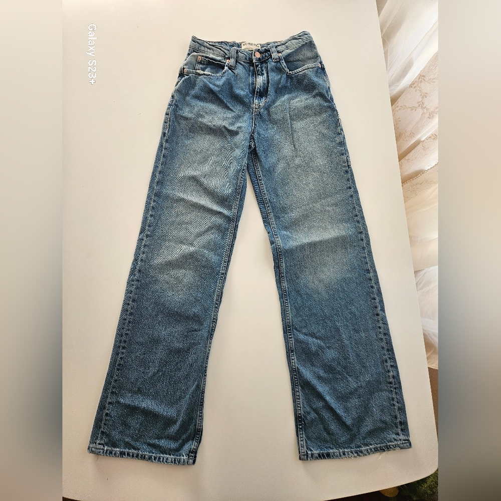 We The Free Blue Straight Leg Jeans